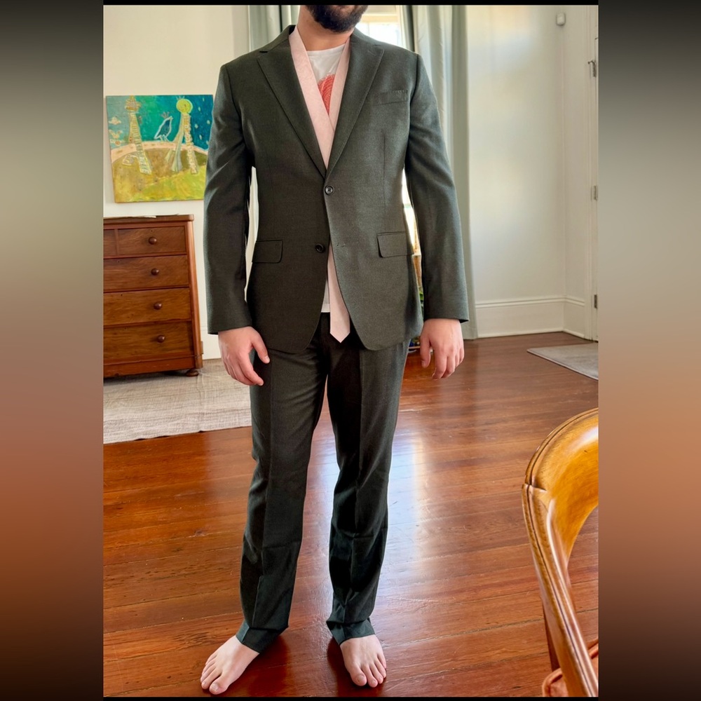 Bonobos Olive Green Men's Wool Blazer